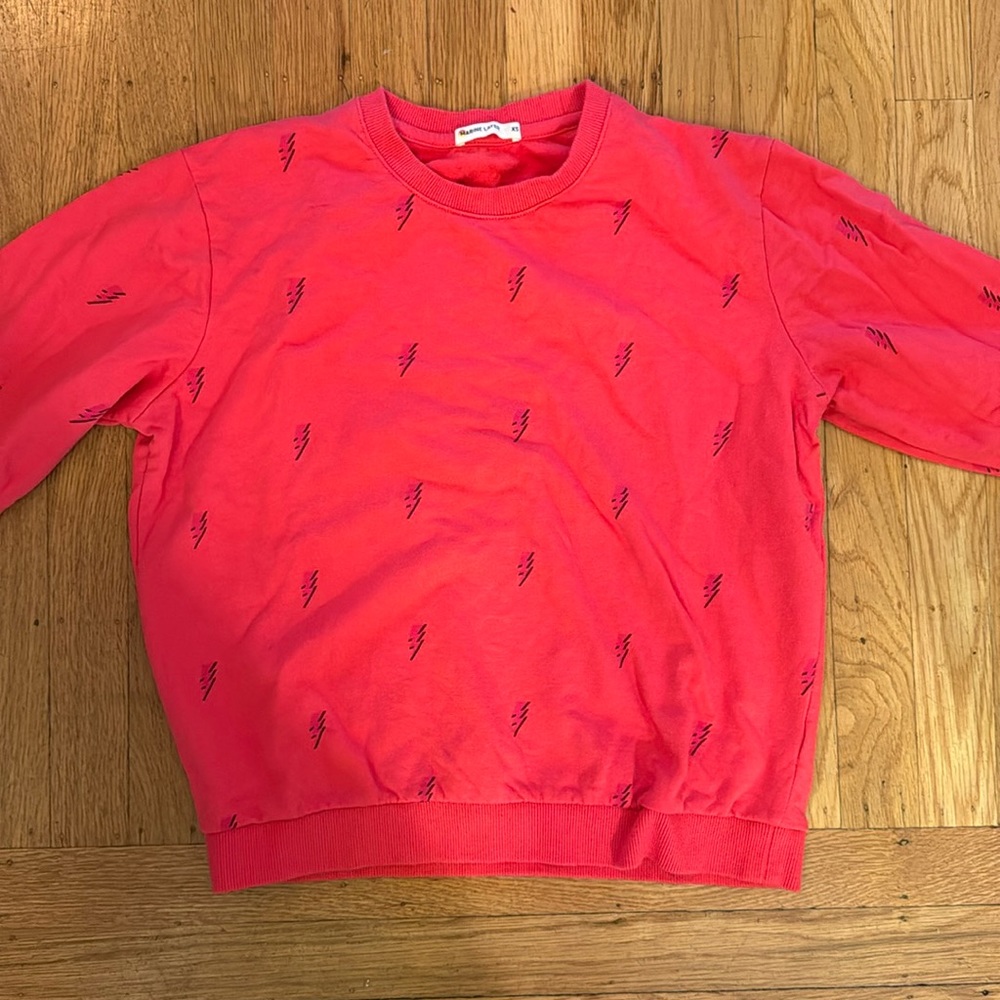 Red lightening bolt Marine Layer sweatshirt - never worn